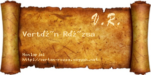 Vertán Rózsa névjegykártya